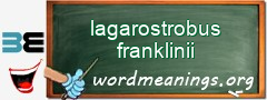 WordMeaning blackboard for lagarostrobus franklinii